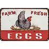 Dessin d&rsquo;oeufs de poule - Panneaux en &eacute;tain m&eacute;tallique(30*40cm)