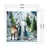 Santa Claus And Elk-11CT Stamped Cross Stitch 50*50cm/19.69*19.69in