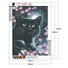 >SALE<DIY Full Round Drill Diamond Painting 5D Black Cat Poster Kit (NH2054)
