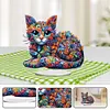 Diamond Painting Acrylic Cat Desktop Ornament Rhinestones Decorations for Adults