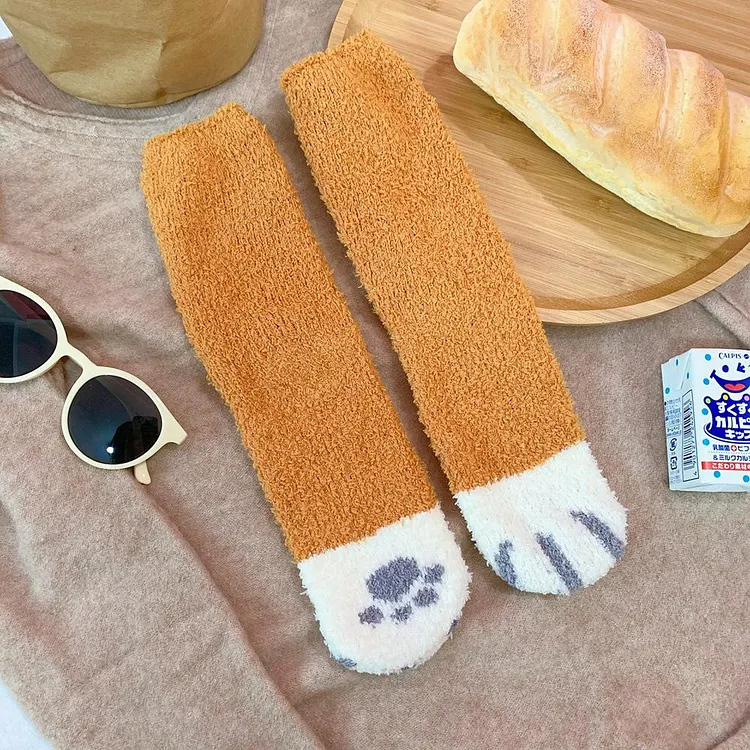 Warm Cat Paw Socks