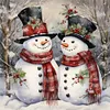 (Stamped/Counted) Christmas Snowman-11CT Cross Stitch 45*45cm