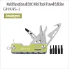 Multifunctional folding outdoor camping scissors screw set keychain Swiss Army knife
