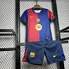 2024/2025 Kids Size Barcelona Home Football Shirt 1:1 Thai Quality(Big Sponsor)