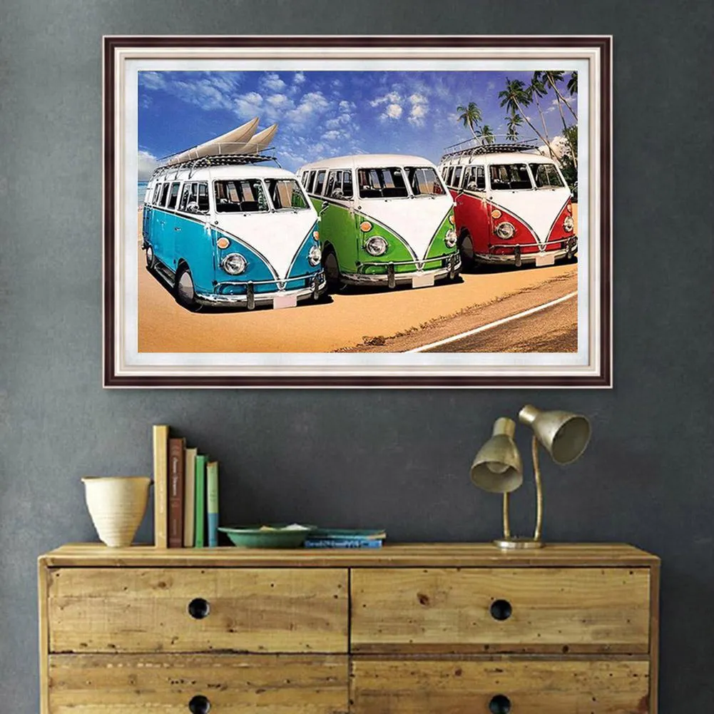 Diamond Painting - Full Round Drill - Bus Station(40*30cm)