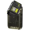 LED+COB Mini Keychain Flashlight 380LM Type-C Rechargeable for Camping (Black)