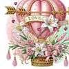 (US Local)Acrylic Special Shape Lily Hot Air Balloon Double Sided Effect DIY Diamond Painting Hanging Pendant