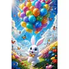 Diamond Painting-DIY Full Round Drill Balloon Rabbit(60*40 CM)