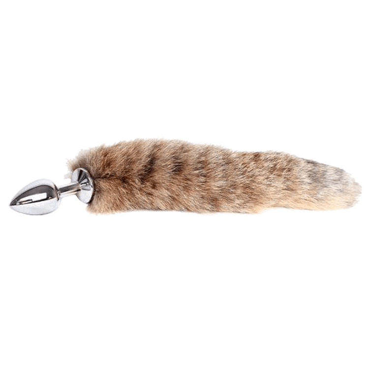 Metal Raccoon Tail Butt Plug, 10