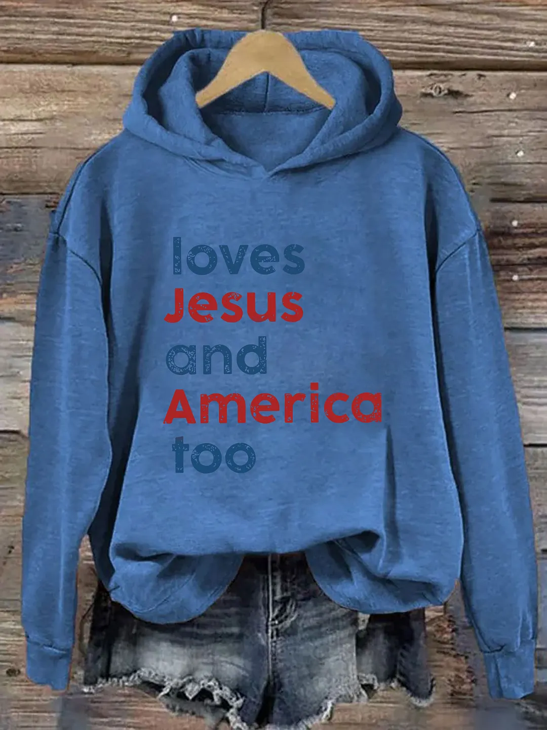 Loves Jesus And America Too Hoodie