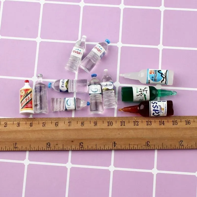 30pcs Mini Bottle Dollhouse Miniature Dollhouse 1:6 Scale Milk Wink Drink Re-ment Pretend Food for Blyth Bjd Doll Kitchen Toys