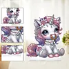D&eacute;coration De Peinture De Diamant De B&eacute;b&eacute; Licorne De Bande Dessin&eacute;e-Diamant Brillant Simple Face + Forme Sp&eacute;ciale Diamant