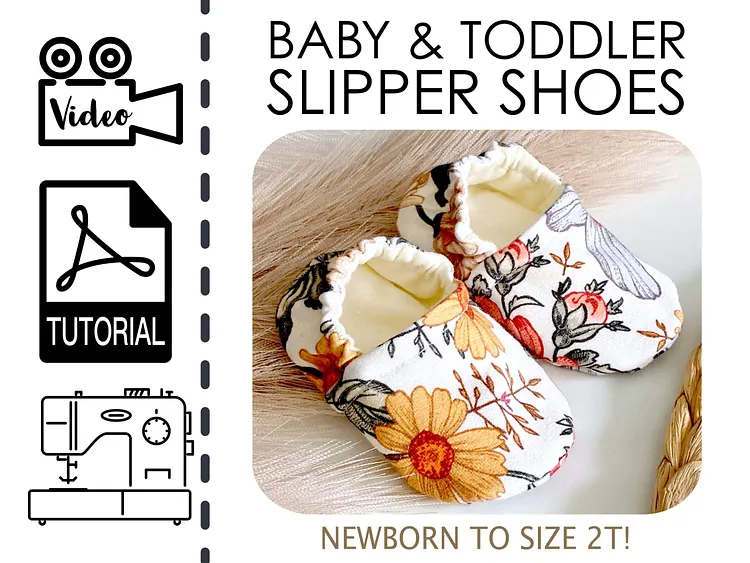 Baby Slippers Sewing Template With Tutorial