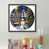 >SALE<Full Embroidery Eco-cotton Thread 11CT Printed Xmas Snowman Cross Stitch 40x40cm