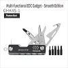 Multifunctional folding outdoor camping scissors screw set keychain Swiss Army knife