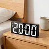 Digital Alarm Clock with LED Display Date Temperature Dimmable Snooze Battery Operated Alarm Clock for Deep Sleepers Kids Elderly Home Office