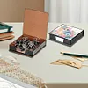 Cat Leather Diamond Art Note Box with 160 Sheets of Paper for Adults Beginners