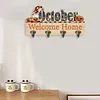 (US Local)Wooden October DIY Diamond Art Craft Wall Hooks for Beginners Adults