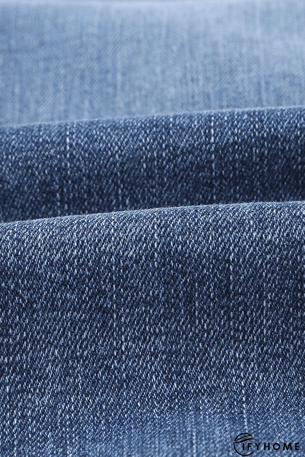 Blue Distressed High Waist Plus Size Jeans | IFYHOME
