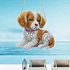 Diamond Painting Acrylic Double-side Big Dog Pendant Hanging Gem