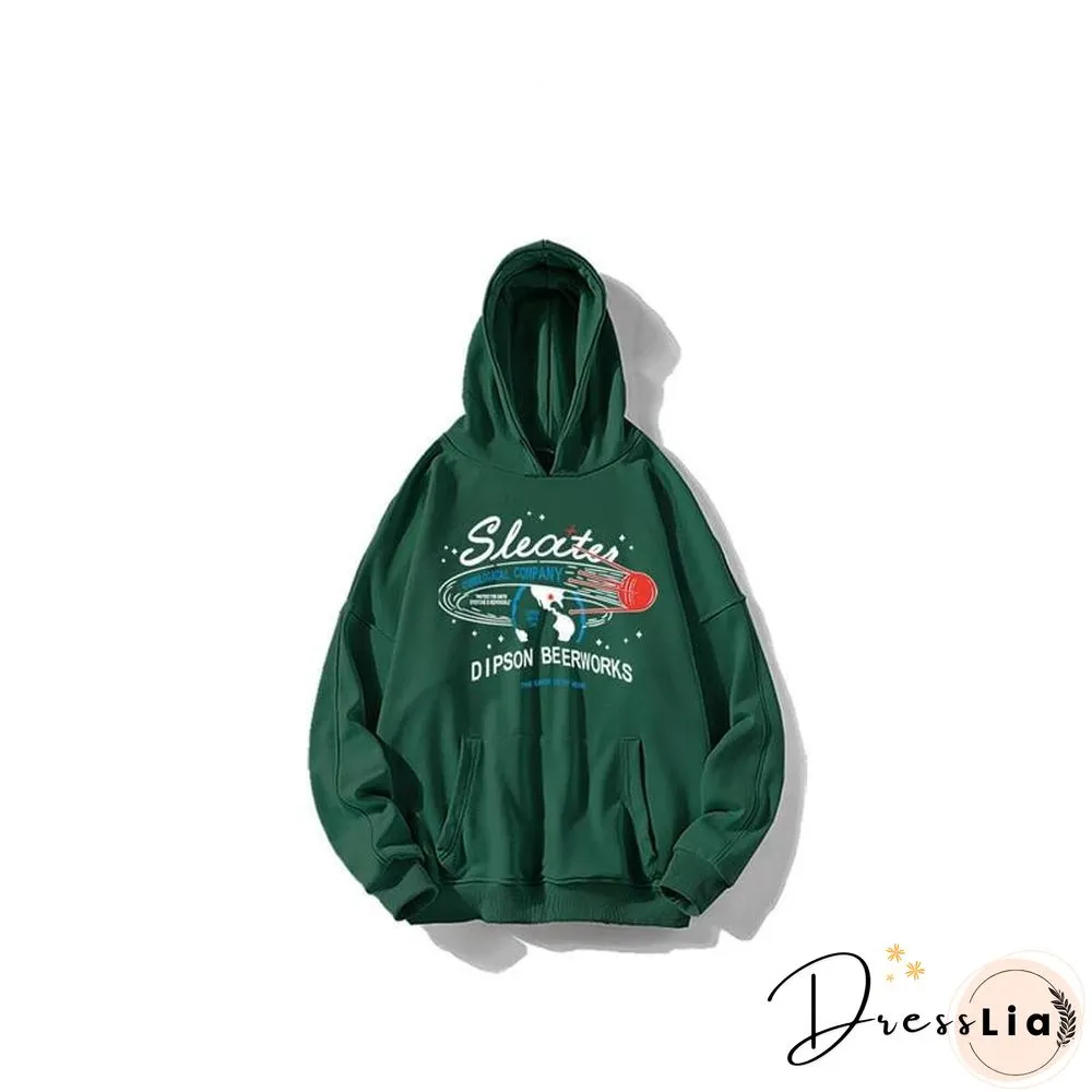 Harajuku Letter Print Hoodies Sweatshirt Spring Autumn Vintage Clothes for Women Korean Style Loose Streetwear Female Pullover
