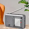 Portable Radio with Rechargeable Battery & Earphone FM AM SW Radio Pocket Radio