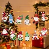12Pcs Acrylic Christmas Hanging Diamond Painting Art Kits for Christmas Tree
