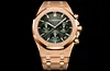 Pink Gold Khaki Green Dial CHRONOGRAPH 41mm