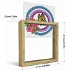 Diamond Painting Wooden Double-Sided Datura and Butterfly Ornaments Kit with Photo Frame Desktop
