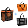 2-in-1 Mesh Beach Bag Large Beach Tote Bag Swimming Pool Travel Bag for Women