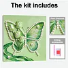 Tulip Butterfly DIY Pearl Painting Kit with Frame 30x30cm Pearl Gem Paintings Picture Arts Craft for Adults/Beginners Gift Home Wall Decor