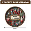 (US Local)DIY Outdoor Fishing Diamond Art Pendant Window Hanging Art for Home