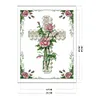 Rose Cross-14CT Stamped Cross Stitch Kit(21*28cm)