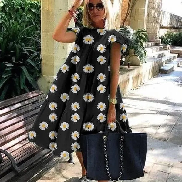 Brownm Casual Slouchy Sweet Vacation Dress Dresses