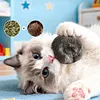 5pcs 3 Inch Rabbit Fur Ball Cat Toy Furry Catnip Toy Ball for Kicks & Games