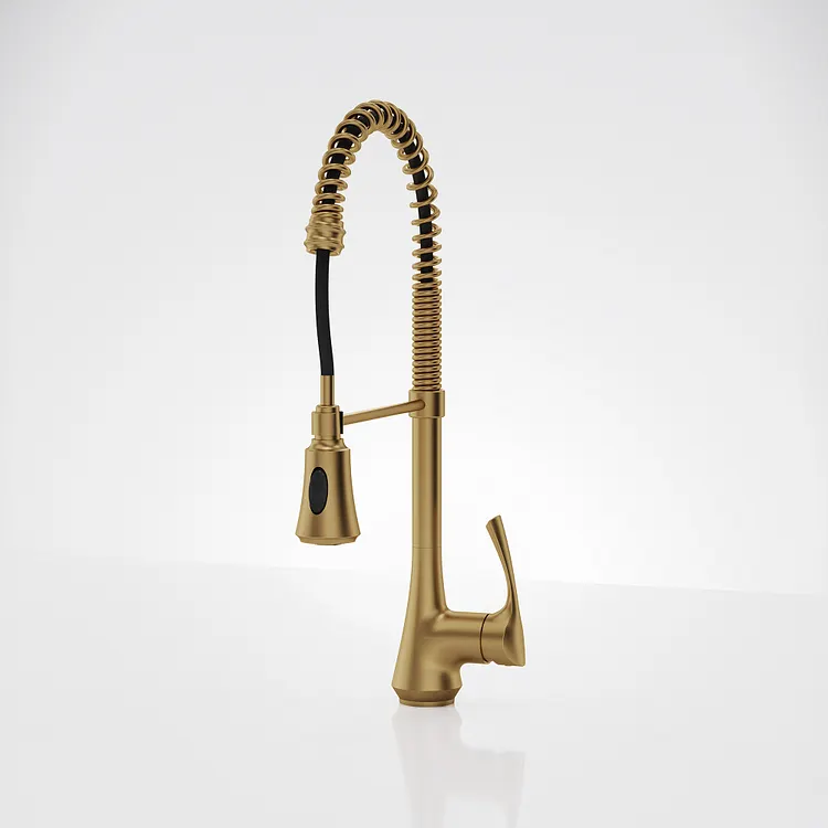 EVERSTEIN Commercial Pull-Down Kitchen Faucet Brushed Gold SFS-1299K-GD