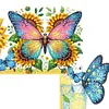 (US Local)Sunflowers Butterflies 5D DIY Wooden Diamond Painting Door Topper (Right)