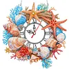 Diamond Painting Acrylic Seashell Starfish 5D Diamond Painting Wreath Clock