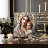 (30x30cm)DIY Virgin Mary Framed Handmade Pearl Painting Art Craft Kit Living Home Decor