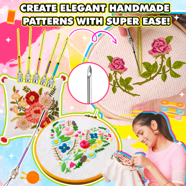Embroidery Stitching Punch Needle Set (Set of 7)
