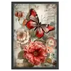 Vintage Butterfly Hibiscus - 11CT Stamped Cross Stitch 40*60cm/15.75*23.62in（Poster Cross stitch）