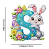 (US Local)PET Double Sided Special Shaped Easter Alphabet DIY Diamond Painting Keychain