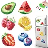 (US Local)6Pcs Acrylic Fruits Diamond Painting Fridge Magnet for Adults Beginners Craft Kit