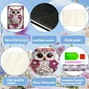 (US Local)50-Page A5 Owl Diamond Painting Notebook for Adult Holiday Birthday Gift