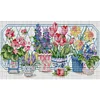 Flower Pot-14CT Stamped Cross Stitch Egyptian Cotton 47*28cm/18.5*11.02in