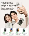 Portable Charger 10000mAh PD22.5W Fast Charging Power Bank with Built-in Data Cable, LED Display USB C Battery Pack Charge 3 Devices Simultaneously
