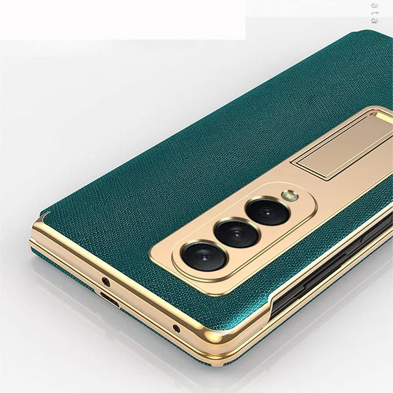 Samsung Z Fold 3/4 Hinge with Stand Tempered Film Shockproof Phone Case