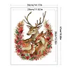 >SALE<Full Embroidery Cotton Thread 14CT Printed Xmas Deer Family Cross Stitch 36x47cm