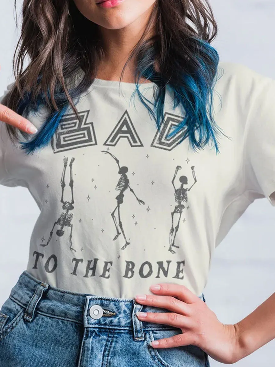 Bad To The Bone Halloween T-shirt