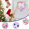 DIY Special Shaped Diamond Painting Wall Decor Wreath Kit(Rose White Cat)